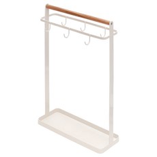 VISVIVA 直立式廚具掛勾收納架, 白色 + 原木色, 1個