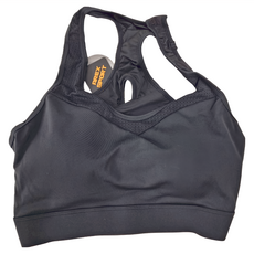 AREX SPORT FIT PLUS 加大尺碼BRA可調節吸排美背運動內衣, 黑色, 5L