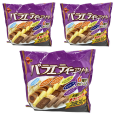 BOURBON 北日本 6種類綜合餅乾, 牛奶軟餅乾 6包 + 阿爾夫特 6包 + 白奶油風味 6包 + 可可奶油風味 8包 + 巧克力風味 6包 + 咖啡風味 6包, 3袋