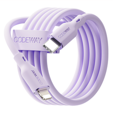CODEWAY PALLET系列 USB-C-Lightning充電傳輸線, 2m, 薰衣草紫, 1條