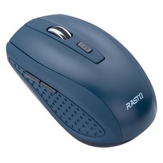 RASTO 六鍵式超靜音 辦公 Wireless 滑鼠 黑色 800/1200/1600 CPI RM6