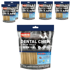 K.C.DOG 開心狗 螺旋潔牙骨, 好拿易攜帶，美味潔牙，無化學色素及基因改造成份，軟Q質地，老幼犬適用, 高鈣 + 起司, 400g, 6包