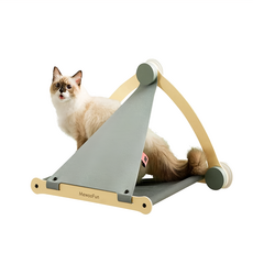 MewooFun 喵乎汪也 繽紛奇趣兩用吸盤式貓吊床, 60 x 39 x 37cm, 騎士灰, 1個