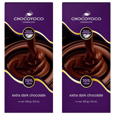 CHOCOYOCO 70% 特濃黑巧克力 100g, 2片