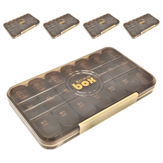 理享家 好分裝7日藥盒 21格, 淡奶咖色 23*13*3cm, 5個