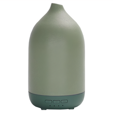 天然陶瓷精油香薰機，大噴霧，超聲波霧化，100ml水箱，常開/間歇出霧, 單一商品, 酪梨綠