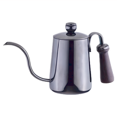 OSAMA 王樣 304手沖細口壺, 黑鈦色, 350ml, 1個