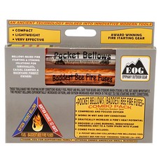 EOG V3 Pocket Bellow 吹火器與防潮棉繩套件組 EOGV3BBC 1組 混合顏色, 橙色 + 銀色