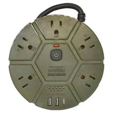 ADAMOUTDOOR 5座USB PD延長線 1.8M, 綠色, 1條