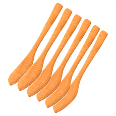 品木屋 輕奶油刀 不傷餐具表面 輕巧好握 規格: 16.7x2.3cm, 山毛櫸木, 6支