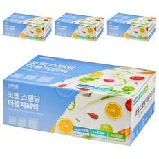 comet 立體雙層夾鍊袋 方形 20個 + 小 50個 + 大 30個, 方形 + 小 + 大, 100個, 4盒