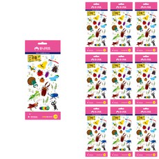 Uniart 1500 教育用透明貼紙, 什錦色, 10個