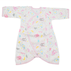 PUKU 藍色企鵝 紗布印花蝴蝶裝 紗布100%棉, 60cm, 粉色