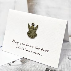 聖誕卡片 天使造型 20個 聖誕節祝福, 金屬