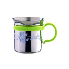 ZEBRA THAILAND 304不鏽鋼音悅杯, 300ml, 杯身直徑7cm, 杯身高度8cm, 綠色, 1個, 300cc