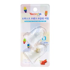 Yecomam 朋友 旋轉水果棒 專用矽膠網 Set 2入 無毒 保護寶寶牙齒、牙齦, KJH014, 1組