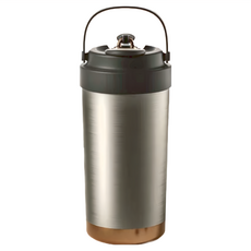 陶瓷保溫杯 Y906 附吸管, 500ml, 寬大提手, 極光銀, 1瓶