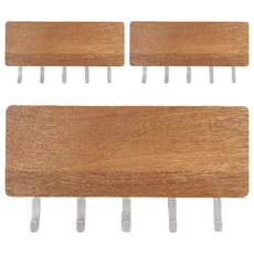 LifeShopping 門口多功能壁掛架 掛勾, 原木白色, 3盒