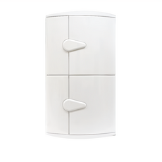 雙手萬能 二層雙門角落櫃 ABS塑膠 台灣製, 白色, 1個