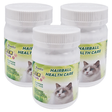 BaeLi 百粒 高纖貓草益生菌化毛粉, 毛球護理, 溫和化毛, 50g, 3罐