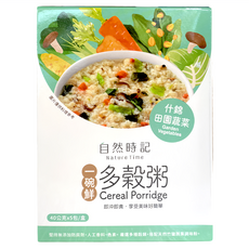 Nature Time 自然時記 一碗鮮 多穀粥 什錦田園蔬菜 5包, 40g, 1盒