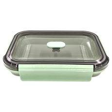 樂司廚品 長形折疊保鮮盒 1.2L 矽膠密封 明蓋, 1組, 1入