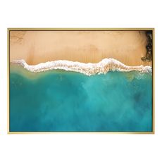 綠色薄荷 掛畫, 金色