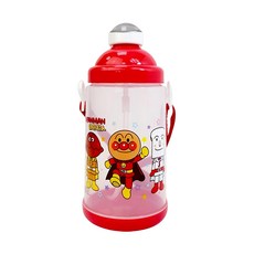 ANPANMAN 麵包超人 PP彈跳水壺, Red, 650ml, 1個