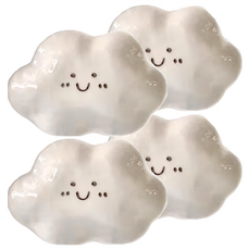 陶瓷醬油碟, 笑臉雲, 4個