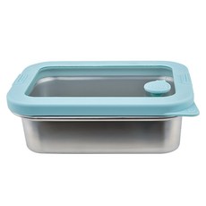 MiyAco 米雅可 輕&漾 316不鏽鋼玻璃蓋保鮮盒 抗腐蝕 耐酸鹼, 1個