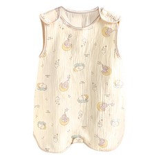 愛北鼻 棉花糖背心式防踢被, 柔軟舒適透氣, 多款可愛圖案, XL, 月亮大象