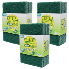 多麼潔 綠色去污菜瓜布 Set 5片 - 添加強力金鋼砂，輕鬆清除油膩重垢, 3包