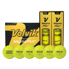 Volvik Magma Plus+ 非認證三層高爾夫球, 黃色, 3入, 2個