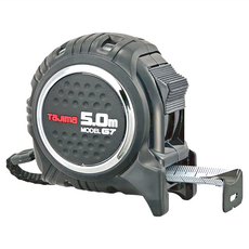 TaJIma 田島 G7 白鋼厚 捲尺 包膠 雙面印刷 全公分 無快扣 G7L2550 5m 黑色 330g, 25mm, 1個