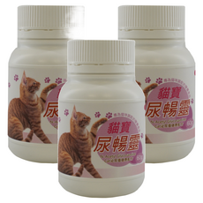 貓寶 尿暢靈, 貓咪專用, 60公克, 泌尿系統/腎臟護理, 3罐, 1瓶
