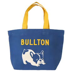 FRIENDSHILL 便當袋/手提包 B5 可愛狗狗圖案 輕巧手提 野餐袋, 30 x 20 x 10cm, 1個, B5 藍色