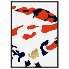 菠蘿選畫所 金鯉富麗I 掛畫 40 x 30cm 黑色框 - 居家裝飾藝術品, 黑色