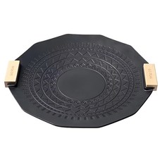 Besthot 加大加厚六芒星烤盤 鋁合金木頭手柄 40x40x3.5cm, 40cm, 1個