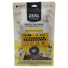 真致ZEAL 96% 風乾雞肉主食糧，佐鮭魚凍乾及綠唇貽貝，全齡貓適用，皮膚+關節保健, 雞肉, 400g, 1包