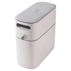 ecoco 意可可 Mass 生活好物 夾縫式自動打包垃圾桶 一鍵開蓋防異味 8L, 灰色