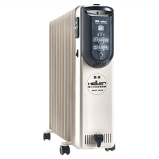 嘉儀 10片微電腦遙控豪華型電暖器 KED510TL 恆溫遙控 安全節能, 米色 + 黑色, 1台