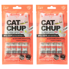 CAT CHUP 貓咪肉泥 無穀物, 雞肉+蔓越莓, 56g, 2袋