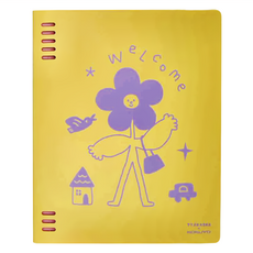 KOKUYO 國譽 TYAKASHA聯名8孔活頁本，附40張活頁紙，B5尺寸，黃色, 1個