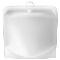 FREIZ 和平 Phrase 矽膠袋 M RE-7261 食品級矽膠材質 可重複使用 環保保鮮, 白色, 1個