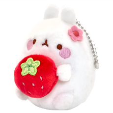 MOLANG 萌浪兔 吊飾, 6.5cm, 萌浪小草莓 白色, 1個