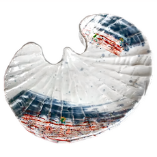 手繪雲霞葉型皿 - 日本製 陶瓷 長22x寬13.3cm, 1個