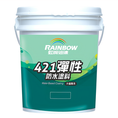 RAINBOW 虹牌油漆 421 彈性防水塗料 5加侖, 636 銀灰色, 20L, 1桶