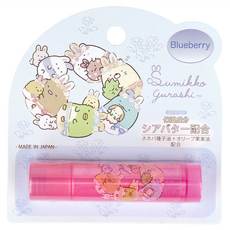 Sumikkogurashi 角落生物 乳木果油護唇膏 藍莓 15g 滋潤保濕 日本製造, 1支