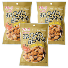 No.1 蟹黃風味蠶豆 240g 酥脆蠶豆口感 搭配獨特蟹黃調味 鹹香滋味在口中蔓延, 3包