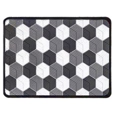 硅藻泥桌墊, 菱格紋 黑白色, 40 x 30cm, 3個